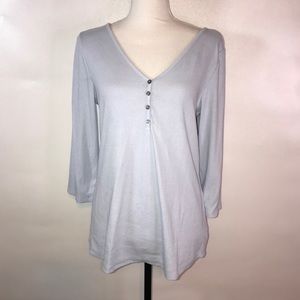 Old Navy Baby Blue 3/4 Sleeve Top Size Large